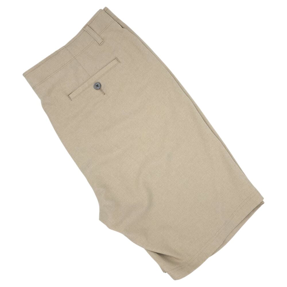 Pebble Beach Shorts Mens 38 Khaki Performance Golf Moisture Wicking Dry Luxe